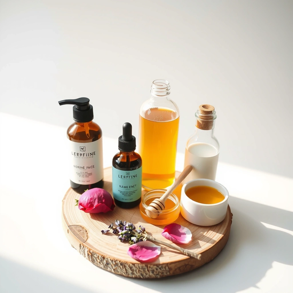 Self-care routine with nature-inspired ingredients