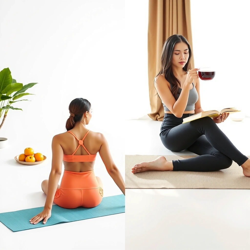 Holistic wellness lifestyle scene